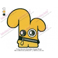 Funny Monster Embroidery Design 06